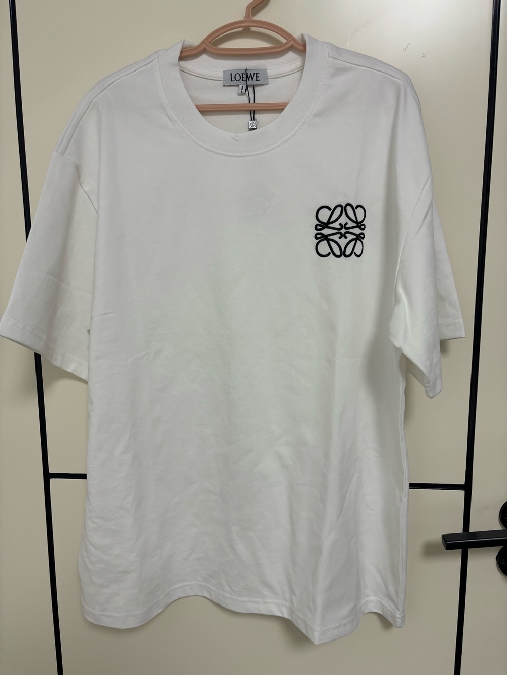 Loewe White Tank Top with Black Anagram